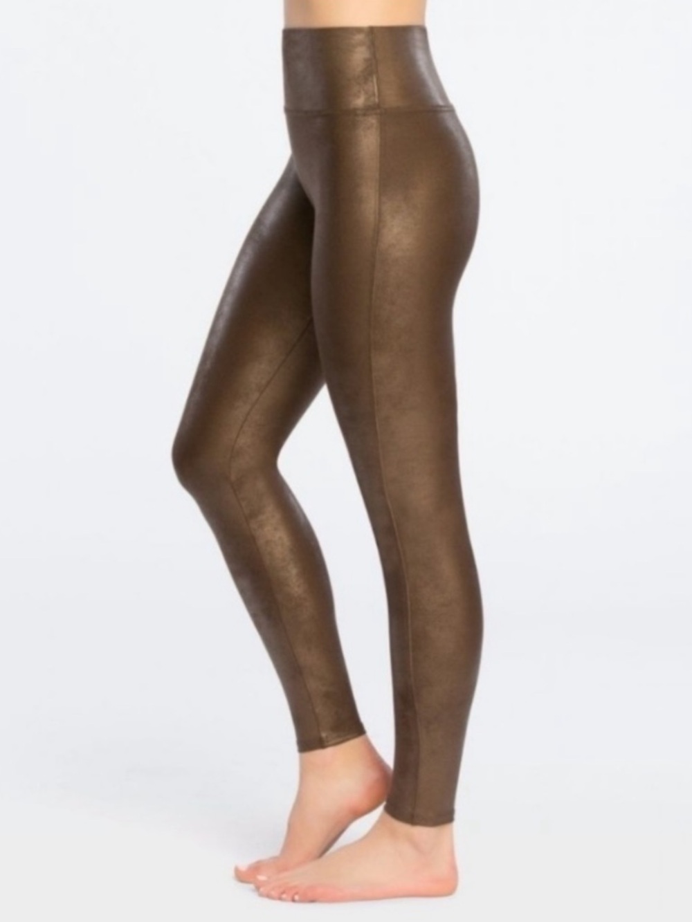 SPANX | Brown Faux Leather High Rise Leggings